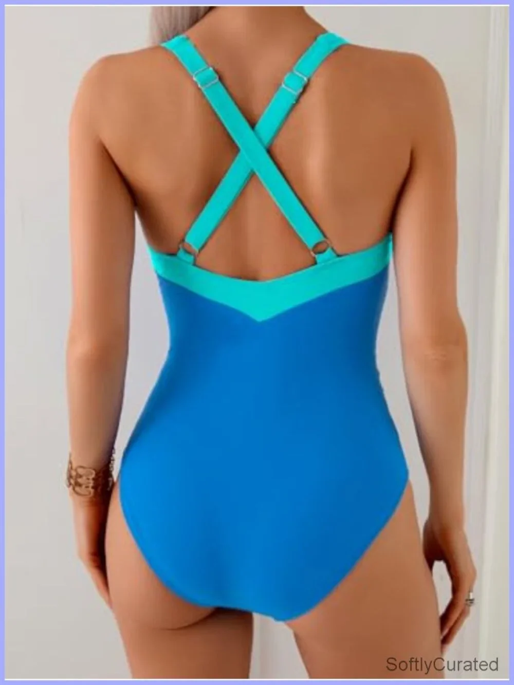 Tummy Control One Piece Swimsuit Push Up Ruched Criss Cross